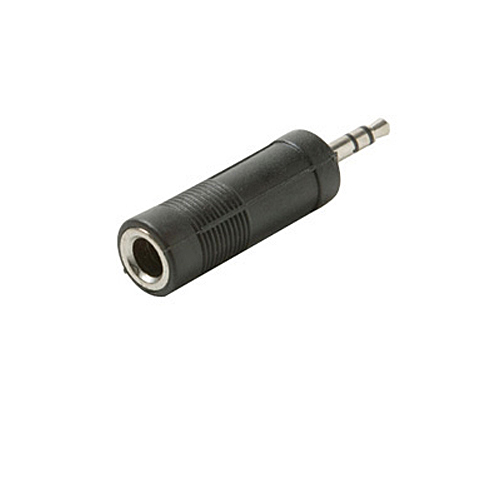 3.5mm stereo male to 1/4 inch (6.3mm) stereo female adapter