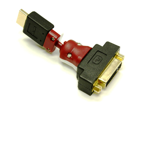 DVI Female/ HDMI Male 3D swivel Adapter (Gold-plated)