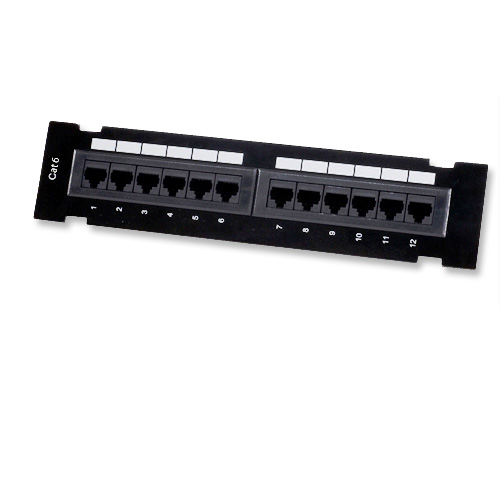 12 ports Cat6 Patch Panel with Mounting Bracket 568A/B
