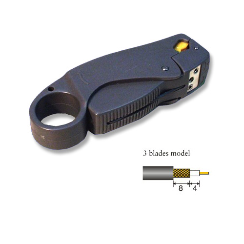Rotary Coaxial Cable stripper - 3-blades (HT-322)