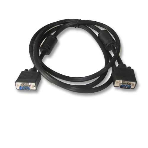 6 foot VGA cable HD15 male to male w/ Ferrites - Click Image to Close