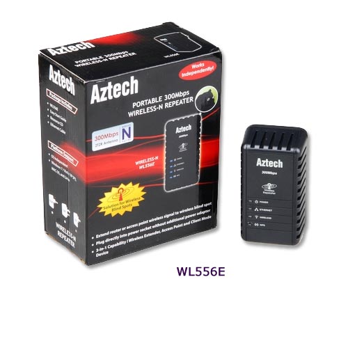 Aztech portable 300mbps wireless-N Repeater (WL556E) - Click Image to Close