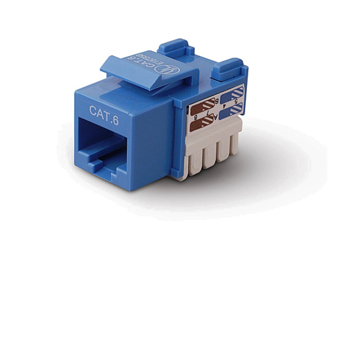 RJ45 Cat6 110 style Punch Down Keystone Jack Blue - Click Image to Close