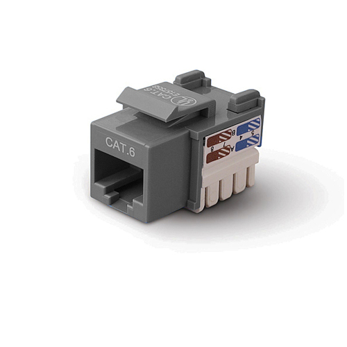RJ45 Cat6 110 style Punch Down Keystone Jack Grey - Click Image to Close